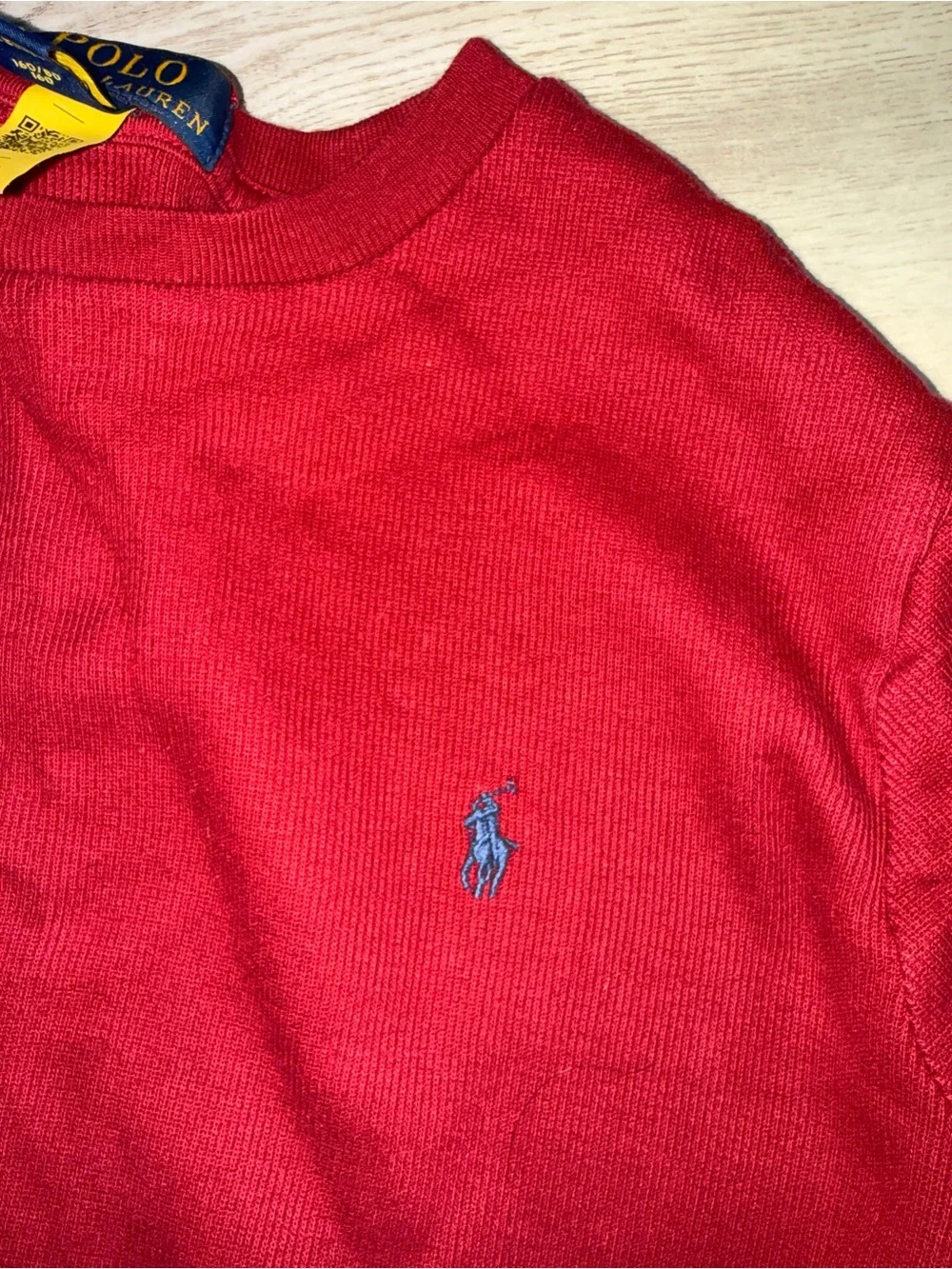 Ralph Lauren Red Crewneck Pullover Kids Size L 14-16